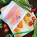 Eqowoox Reusable Silicone Food Bag - 2 Large & 2 Small, BPA Free, Dishwasher Safe, Leak Proof, Ideal for Sandwich, Lunch, Sous Vide, Snack, Fruit, Freezer - Airtight Ziplock Storage Bags