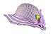 Butterfly Twinkles Girls Tea Party Hats Dress Up Play Set for 2 with Sun Hats and White Gloves Purple and Bright Pink