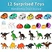 Baztoy Easter Eggs Plastic Bulk Easter Toy Gifts Party Favor Filler with Surprise Mini Toys contain Dinosaurs Vehicles Rabbits Stampers and Nestling, Decoration Resurrection Egg Toy for Kids Toddlers Boys and Girls (12 Pack)