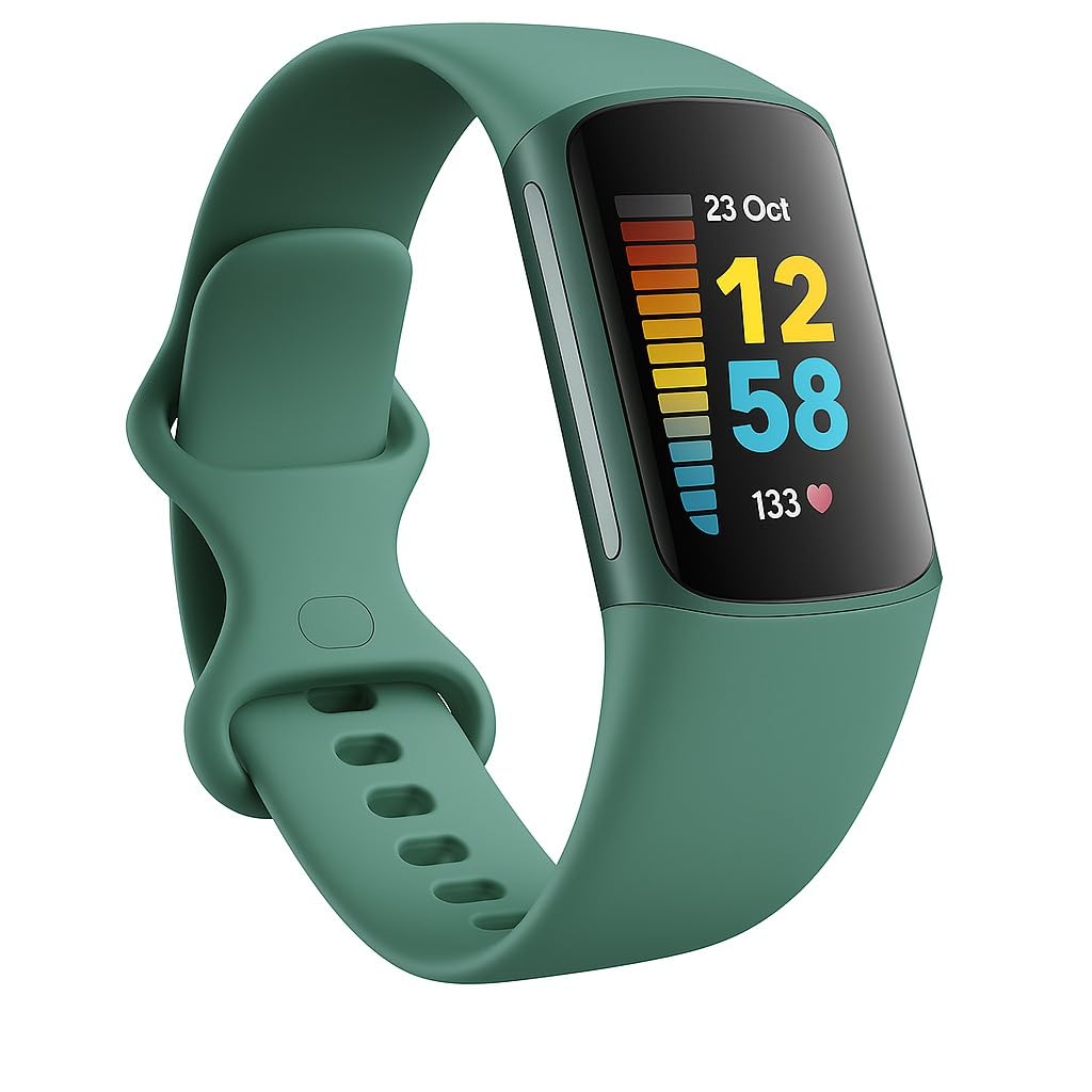 Panda Bobo Compatible with Fitbit Charge 5 Charge 6 strap Replacement Band Classic Wristband Women Men Small large (Small, Green) — image 1