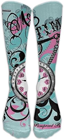 Time Clock Comfortable Stylish Knee High Socks For Women And Men - Best Medical, Nursing, For Running, Athletic, Edema, Diabetic, Varicose Veins, Travel, Pregnancy &amp; Maternity