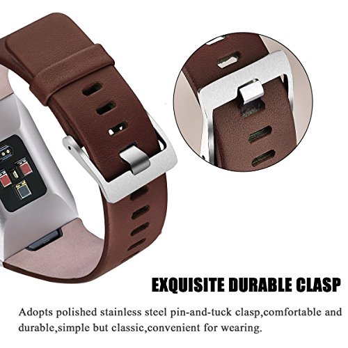 image for Fitbit Ionic Band Leather - V-Moro Fitbit Ionic Genuine Leather Band S
