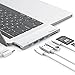 USB C Hub, QacQoc Thunderbolt 3 USB-C Adapter with 4K type c to HDMI for MacBook Pro 2016/2017/2018 13''15'' 40Gbs Thunderbolt 3,Type C Data Port,4K HDMI, SD/Micro Card Reader 2 USB 3.0 Ports (Silver)