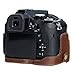 MegaGear Sony Cyber-Shot DSC-RX10 IV, DSC-RX10 III Ever Ready Leather Camera Case and Strap, with Battery Access - Dark Brown - MG761