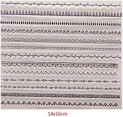 Jiamins Transparent Rubber Stamps for Card Making English Letters Flower Laciness DIY Silicone Cling Stamp Sheet for Scrapbooking (# 5A26673)