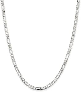 925 Sterling Silver 4.5mm Figaro Chain 