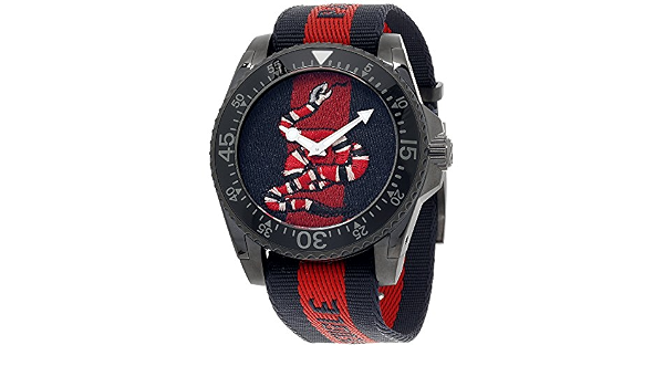Gucci Dive Blue \u0026 Red Dial Nylon Strap 