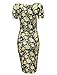 TAM WARE Women's Sweetheart Short Sleeve Midi Dress TWCWD053-KHAKIYELLOW-US M