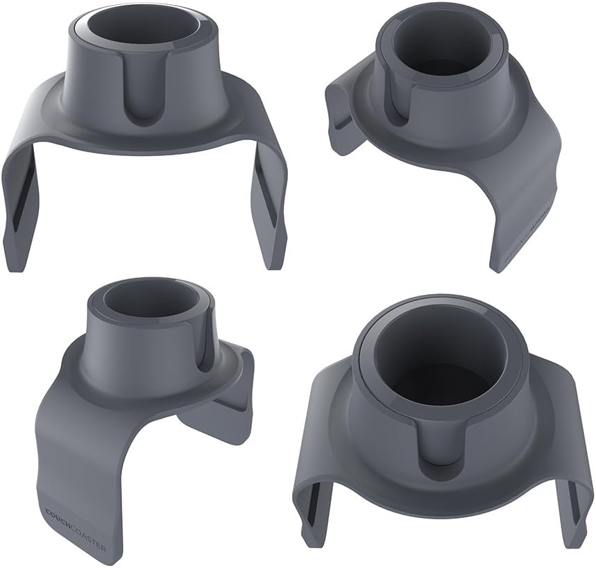 HIT PRODUCTS CouchCoaster, Original & Patented Armrest Couch Cup Holder, Steel Grey, A Weighted, Silicone - Image 4