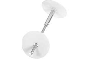 LIFKOME Door Hole Cover Plate Diameter White Stainless Steel Deadbolt Filler Plate for Security and Wooden
