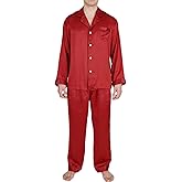 OSCAR ROSSA Men's Luxury Silk Sleepwear 100% Mulberry Silk Pajamas Set