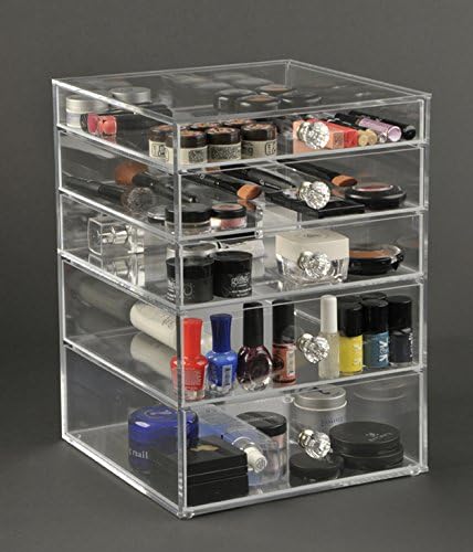 Amazon Com Glamourebox Clear Makeup Organizer Storage Vanity Case