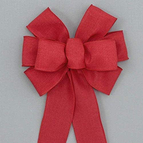 Amazon.com: Red Rustic Christmas Wreath Bow with Color and Size Options