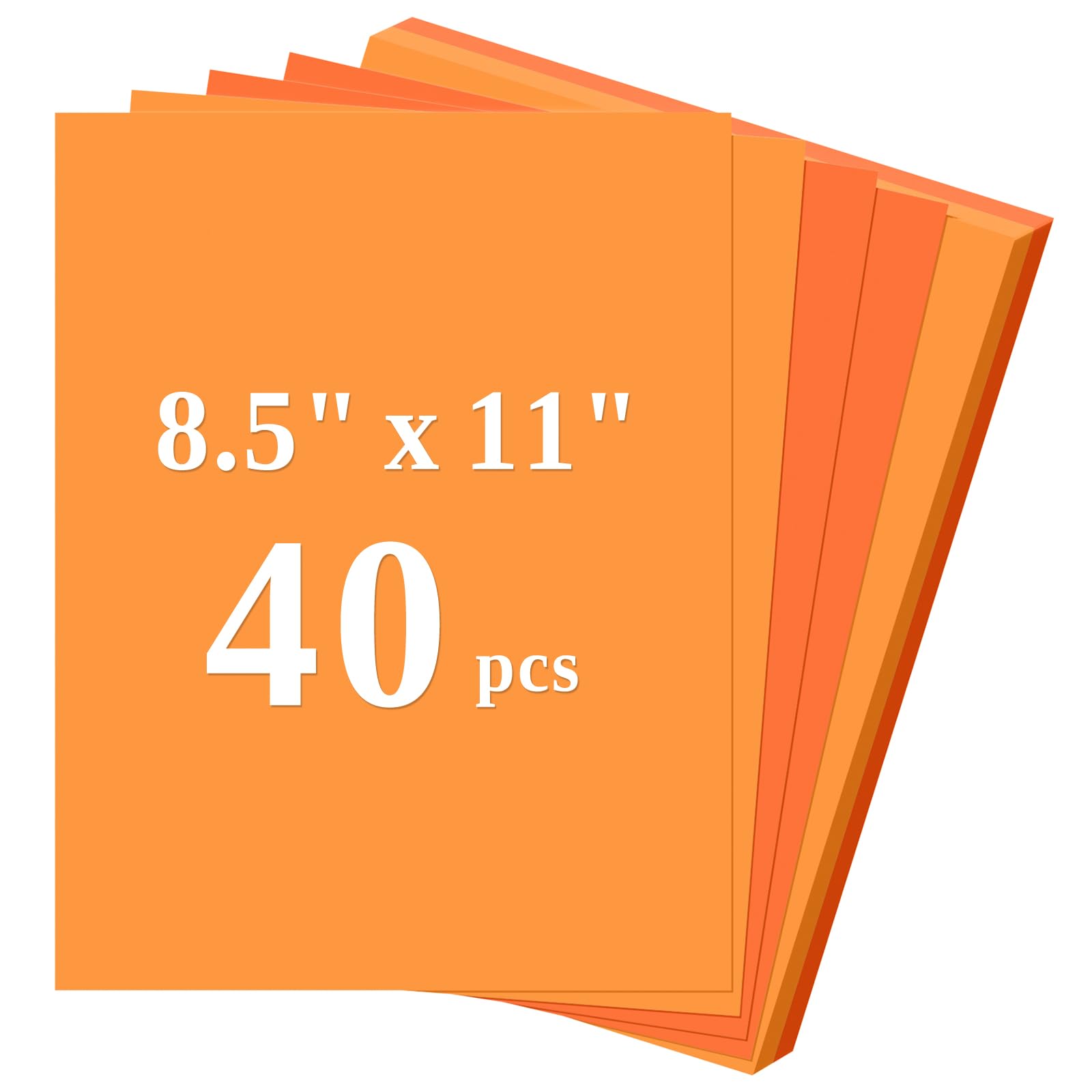Halloween Orange Cardstock Paper 8.5 x 11, 75lb/200gsm, 40 Sheets, 2 Colors | Halloween Pumpkin Orange Cardstock Paper, Orang