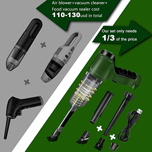 PeroBuno Electric Air Duster & Mini Vacuum – 200,000 RPM, 3 Speeds, 35 Min Runtime, For Keyboard & PC Cleaning