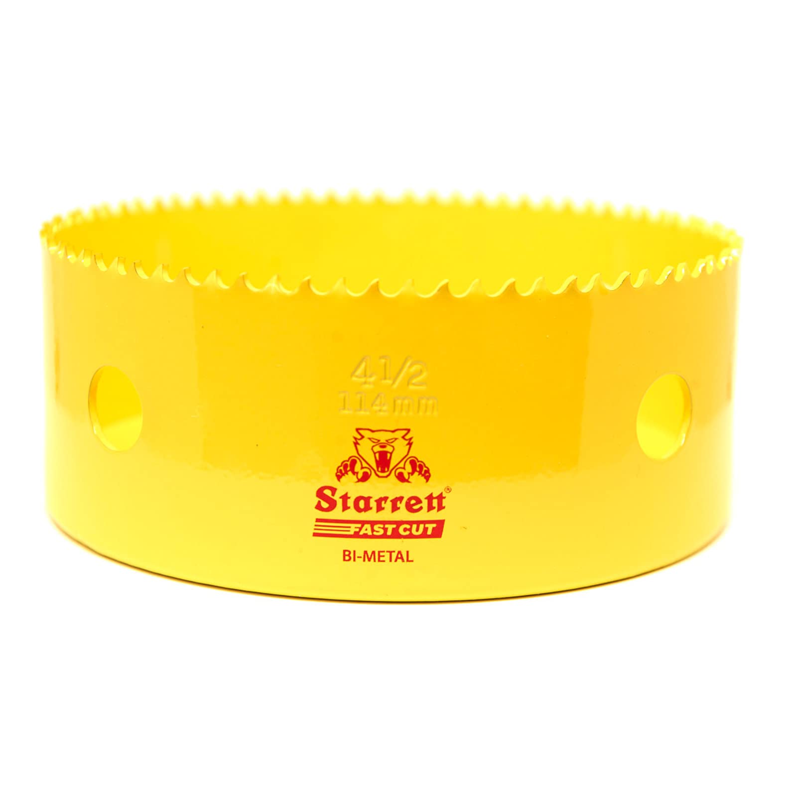 Starrett HSS Bi-Metal Fast Cut Hole Saw - 114mm - For Metal, Wood, Plastics