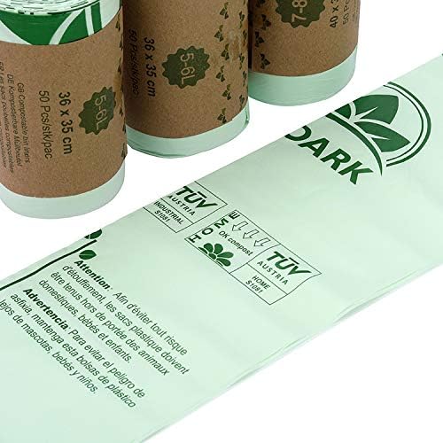 IM ECOGREEN 100% Compostable Bin Liners, 5-6 litres, 50 Count, Extra Thick, Small Kitchen Caddy Liners - Image 4