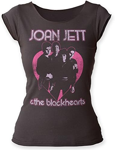 Joan Jett - Womens The Blackhearts Cut T-Shirt, Size: Small, Color: Vintage Black