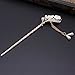 Tangc Various Fashion Women Elegant Bobby Pin Colorful Hairpin Rhinestone Hair Stick (Secluded Orchid)