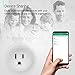 Wi-Fi Smart Plug Mini Outlet, Lower Energy Consumption, Remote Control by Phone App, No Hub Required, works with Amazon Alexa Echo Echodot and Google Home, White (1)