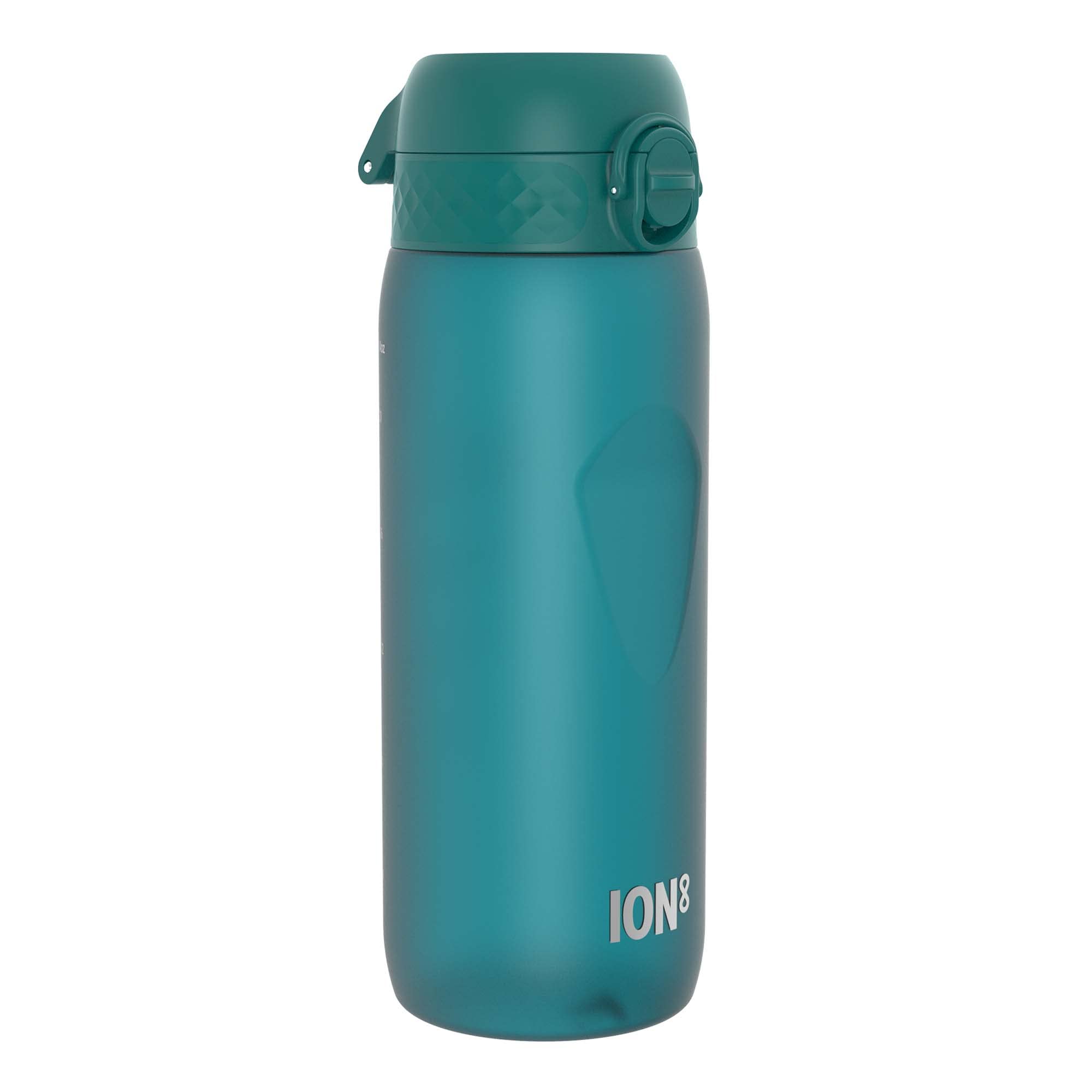Ion8 Sports Water Bottle, 750 ml/24 oz, Leak Proof, Easy to Open, Secure Lock, Dishwasher Safe, BPA Free, Flip Cover, Carry Handle, Soft Touch Contoured Grip, Easy Clean, Odour Free, Aqua — image 1