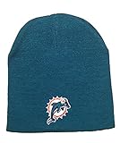 Miami Dolphins Green Skull Cap - NFL Cuffless Beanie Knit Hat