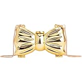 Anytiger Women's Bow Purse Evening Bag with Chain Strap, Crossbody Bag Mini Clutch for Party