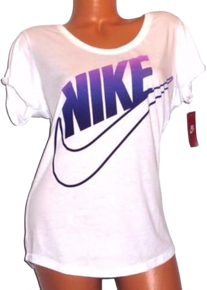 Amazon.com: NIKE Womens Futura Fade Loose Fit T-Shirt (Medium, White): Sports & Outdoors