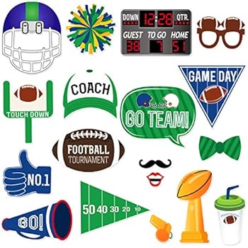 Art Craft Supplies Bestoyard 29 Pack Football Photo Booth Props
