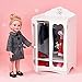 Olivia's Little World - Princess Classic Wooden Closet with 3 Hangers (White) | Wooden 18 inch Doll Furniture
