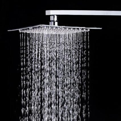 Zeya Ultra Slim Square Stainless Steel Shower 8x8 Over Head Shower Without Shower Arm