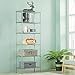 LANGRIA 6 Tier Wire Shelving Unit Organization and Storage Rack with 5 Hooks,Silver
