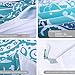 Sleepwish 4pcs Teal Boho Duvet Cover Set Blue Mandala Bedding Set King Size for Kids Adults, 1 Duvet Cover 2 Pillowcases 1 Cushion Cover