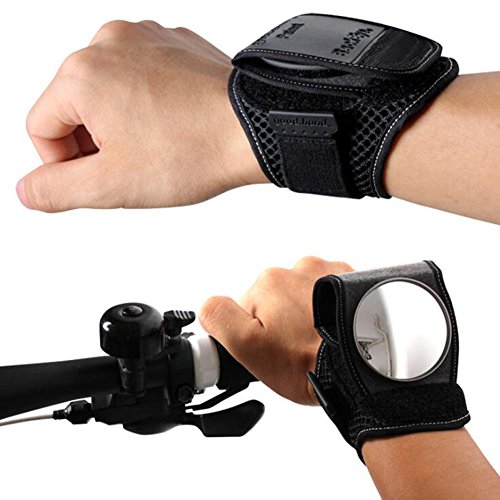 W-ShiG Wrist Wear Bike Mirror,Portable and Adjustable Bicycle Wrist Band Rear View Mirrors,Safety Rearview for Cyclists Mountain Road Bike Riding