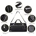 OXA Lightweight Foldable Travel Duffel Bag with Shoes Bag, Black