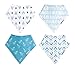 Organic Drool Bibs Bandana Bibs for Teething, Unisex Baby Bib Gift Set for Boys and Girls by Little Kims - 4-Pack Set (Frequent Flyer)