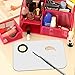 Miayon Professional Pro Lady Stainless Steel Cosmetic Makeup Palette Spatula Stainless Steel Makeup Palette Artist Cosmetic Palette with Spatula Tool 6''x4'' Sliver