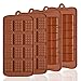 4 Pack Silicone Chocolate Molds, SENHAI 2 Types of Break Apart Non-Stick Candy Protein and Energy Bar Mold Baking Tray