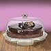 Chef's Star Acrylic Cake Stand with Dome Cover 6 in 1 Multi-Functional Serving Platter and Cake Plate - 12 Inch Use as Desert Platter, Salad Bowl, Veggie Platter, Cake Holder, Nachos & Salsa Plate