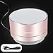 Elemusi Bluetooth Speaker,Portable Stereo Outdoor Speaker,Mini Wireless Speaker with HD Audio and Enhanced Bass, Built-in-Mic Speakerphone, FM Radio and TF Card Play Music (Rose Gold)