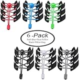 Elastic Shoe Laces for Kids and Adults, No tie Shoelaces with Lock Device, Adjustable Tieless Rubber Shoe Laces Strings for Sneakers Boots Board and Casual Shoes
