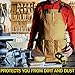 WirtaWork Woodworking Aprons for men and women - Durable Tool Apron with 11 pockets and 2 hammer loops - Comfortable 16oz Waxed Canvas Work Apron protects you from water to sparks. Best Shop Apron 4 U