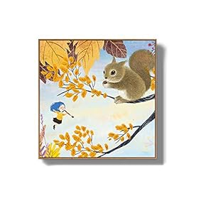 Framed Canvas Wall Art for Living Room, Bedroom Story Cartoon Princess Canvas Prints for Home Decoration Ready to Hanging - 16x16 inches