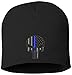 Peerless Punisher Blue Line Skull Knit Hat-1077