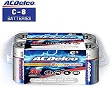 ACDelco C Batteries, Super Alkaline Battery, 8 Count Pack