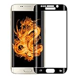 Galaxy S6 Edge Tempered Glass,LEASA Protective Shield Full Coverage Premium Screen Protector for Samsung Galaxy S6 Edge (Black)