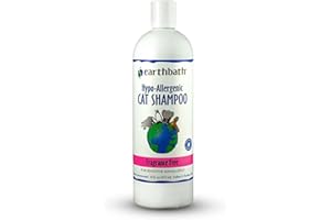 earthbath, Hypoallergenic Cat Shampoo - Fragrance Free Cat Shampoo for Allergies and Itching, Made in USA, Cruelty Free Cat Wash, Gentle & Soothing Kitty Shampoo - 16 Oz (1 Pack)