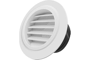 QUADAFY 4 Inch Soffit Vents Round Vent Cover with Built-in Fly Screen for Bathroom Exhaust Fan, Office & Home, (100mm)