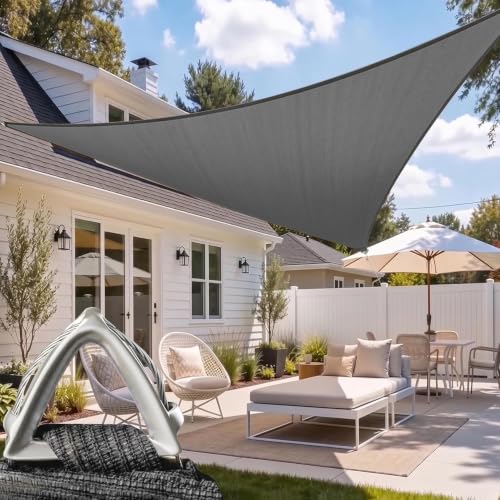 Royal Shade 29' x 32' x 43.19' Grey Triangle Pro Ring Outdoor Shade Sail at Amazon