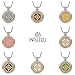 INFUSEU Celtic Cross Essential Oil Diffuser Necklace for Women Teen Girls Small Aromatherapy Anxiety Dainty Jewelry Set, Two Tone Coin Irish Eternity Infinity Pendant Neckless for Ladies